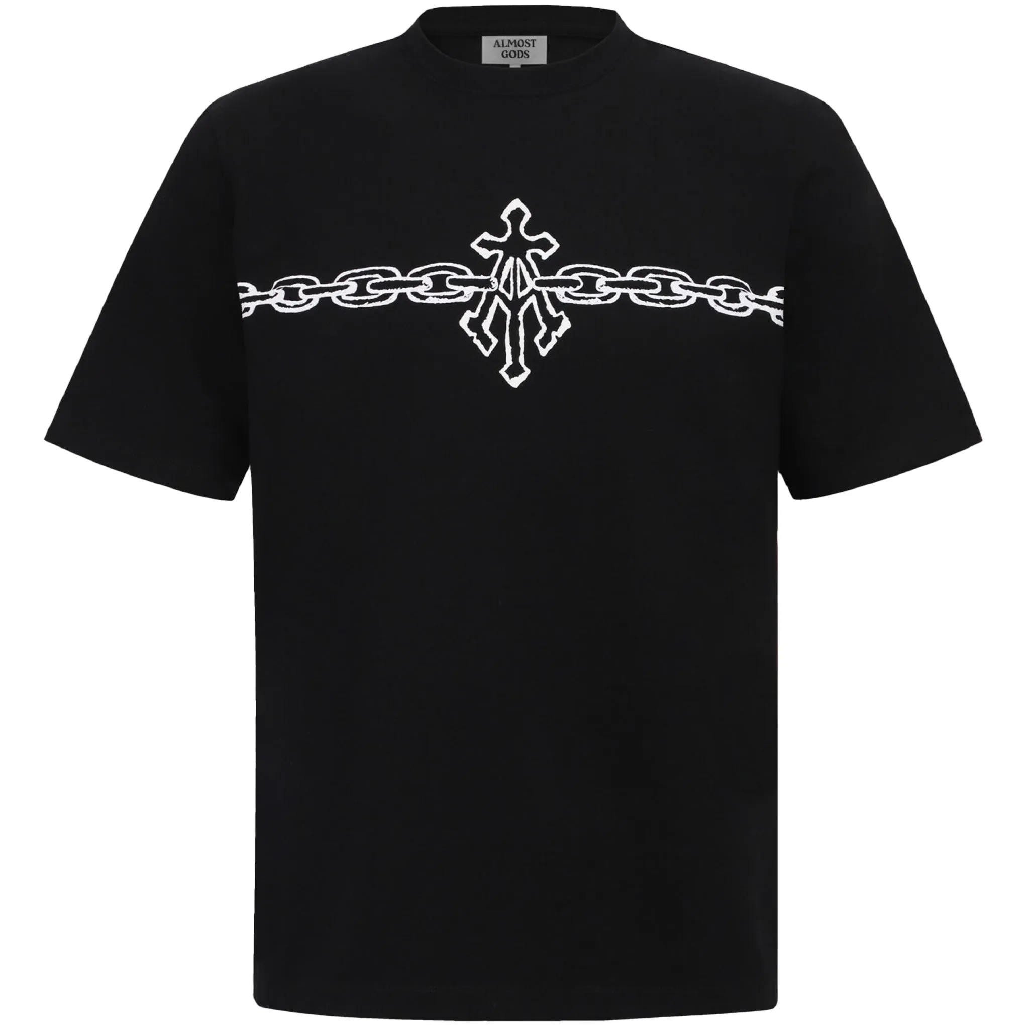 ALPHA CROSS CHAIN LINK TEE (BLACK)