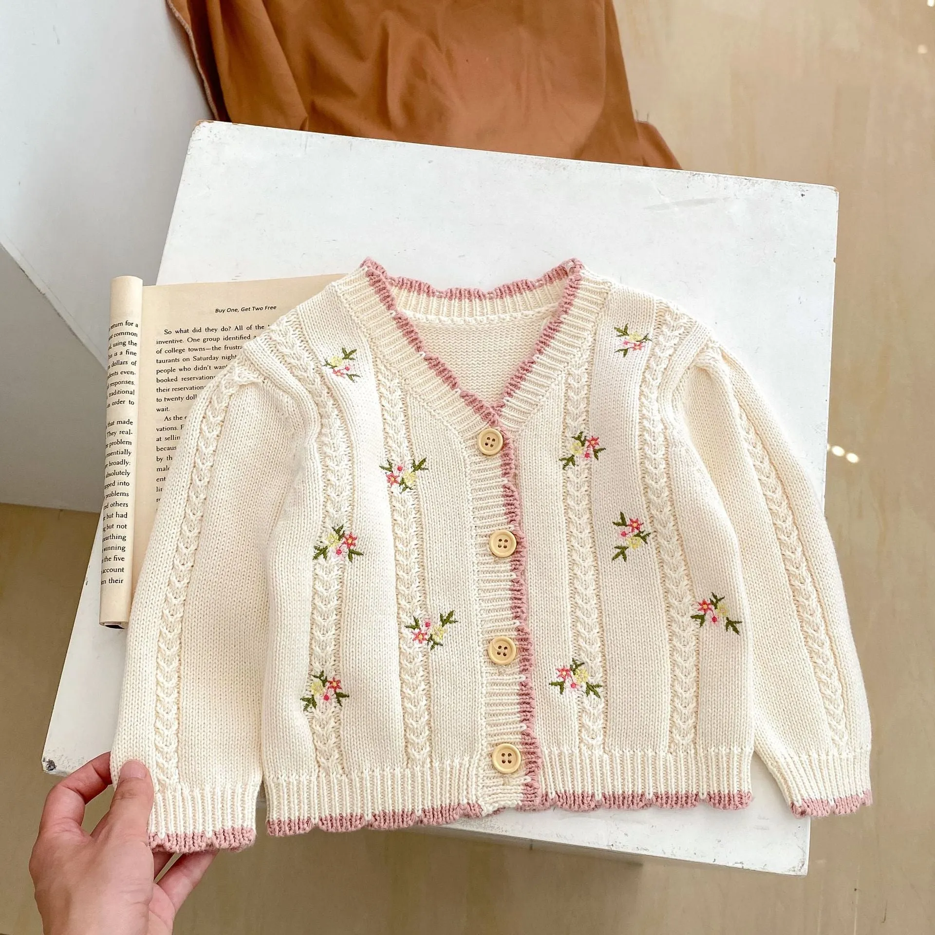 Baby Kid Girls Flower Embroidered Cardigan Wholesale 230828120