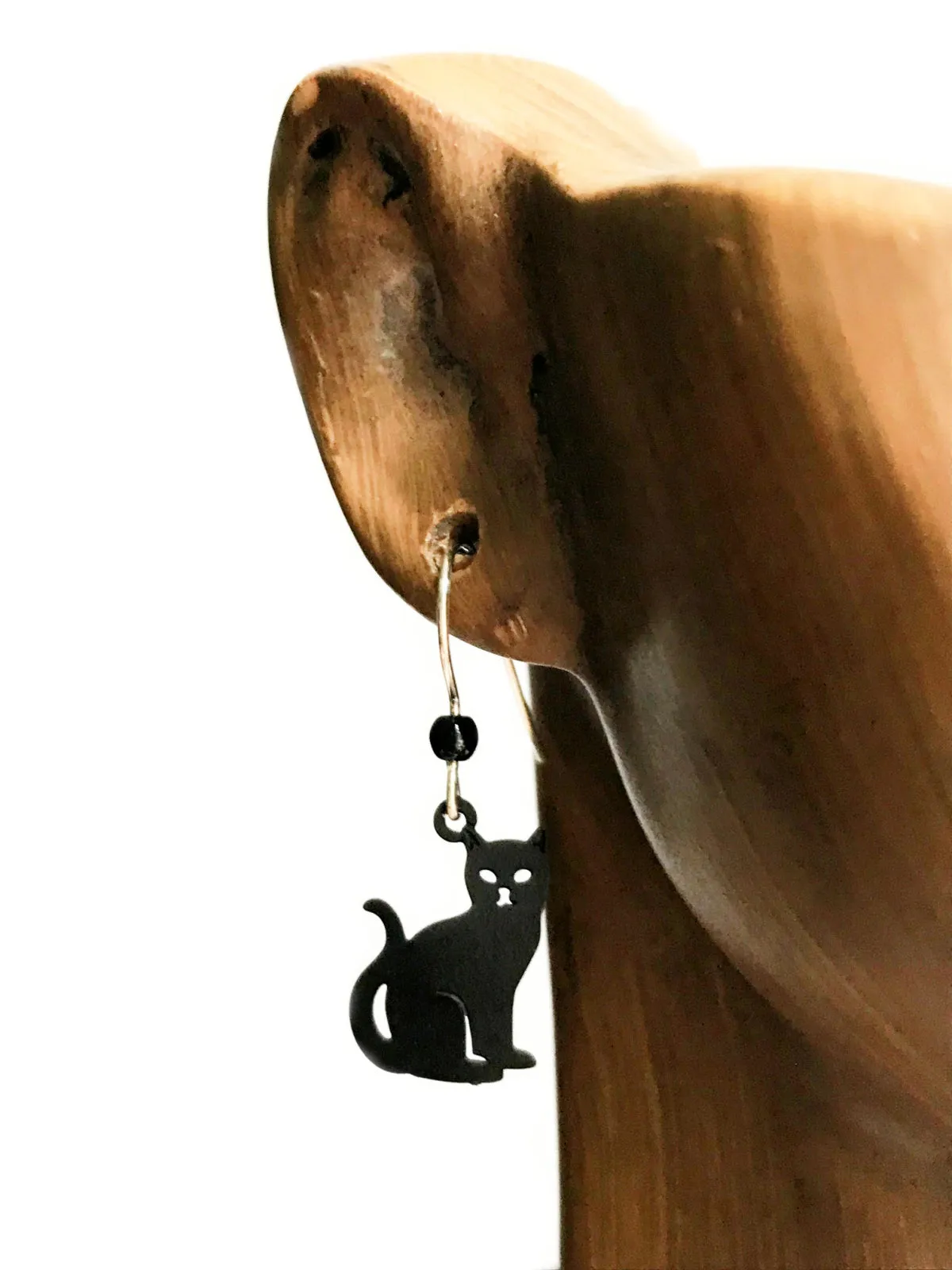 Black Cat Silhouette Dangles by Sienna Sky