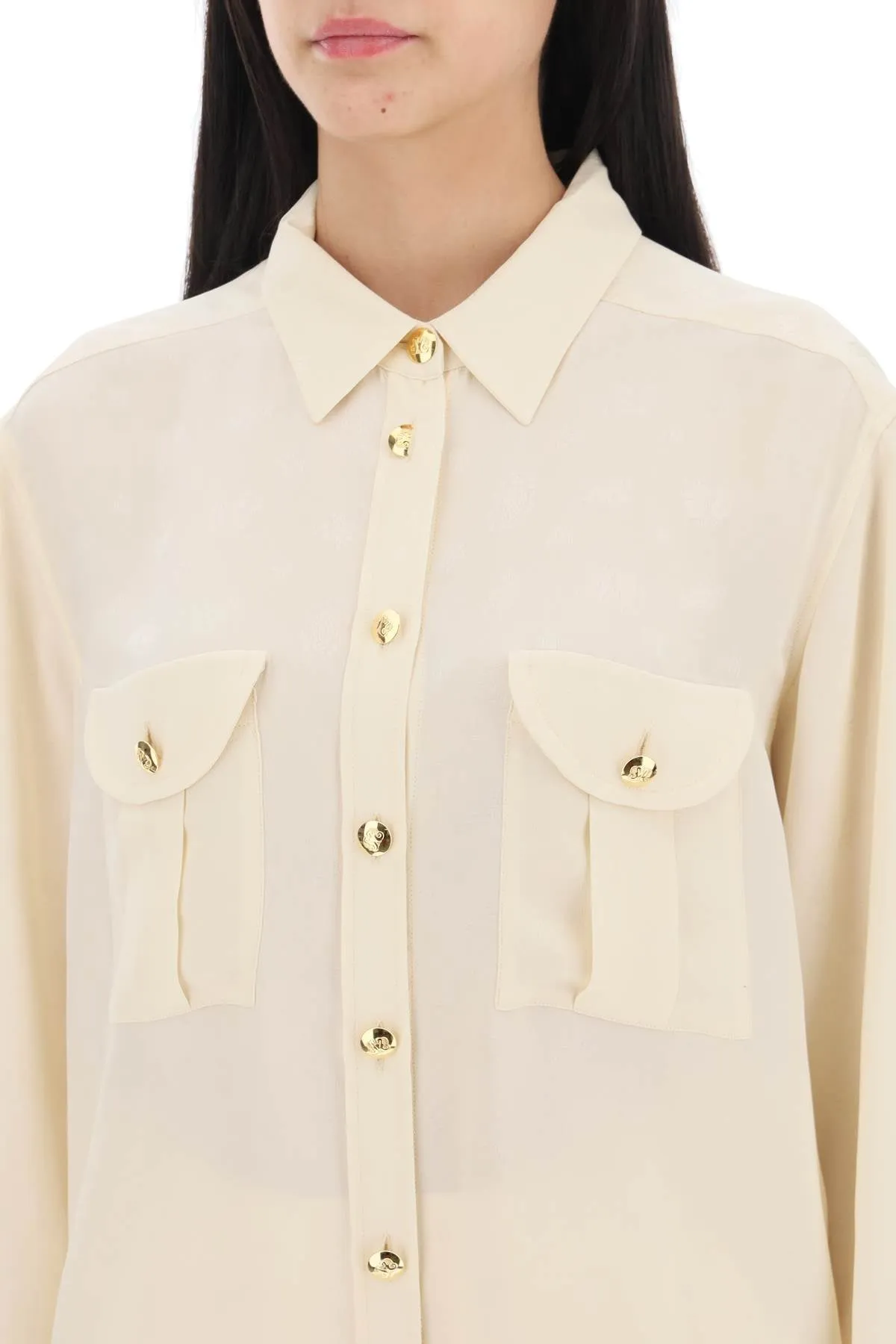 BLAZE MILANO faverolles jacquard crepe shirt