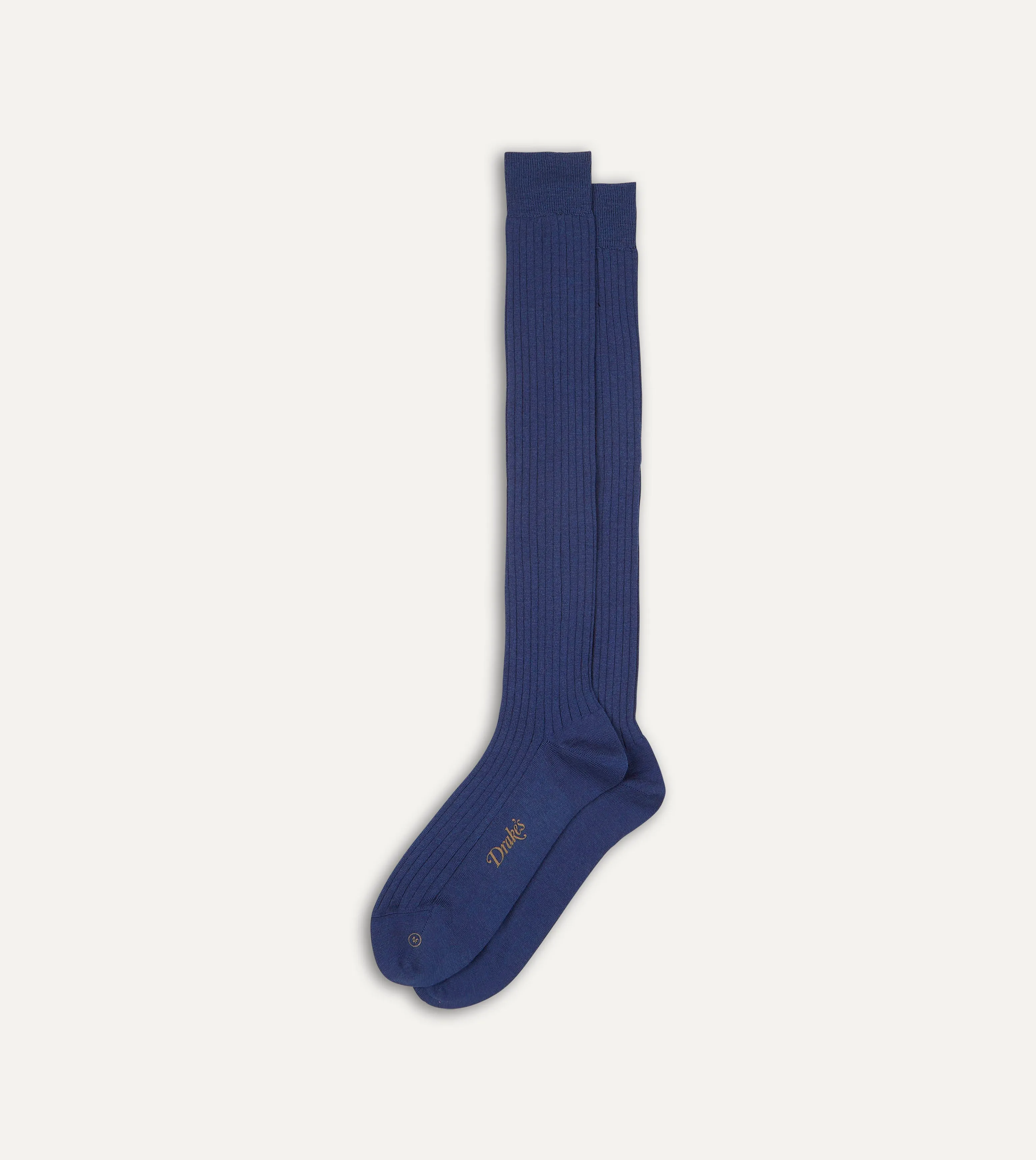 Blue Wool Over-the-Calf Socks