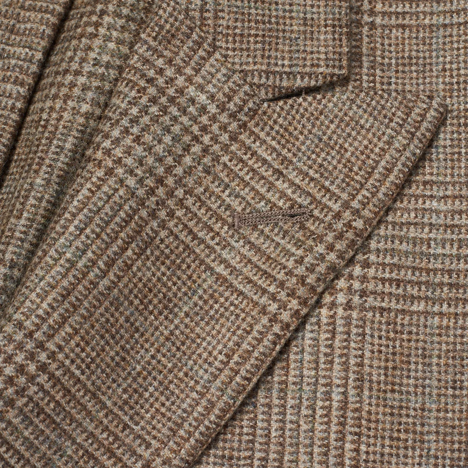 BOGLIOLI "K.Jacket" Beige Plaid Virgin Wool Unlined Peak Lapel Jacket EU 50 NEW US 40