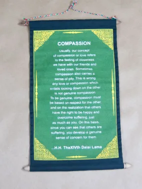 Compassion H.H Dalai Lama Quote Scroll