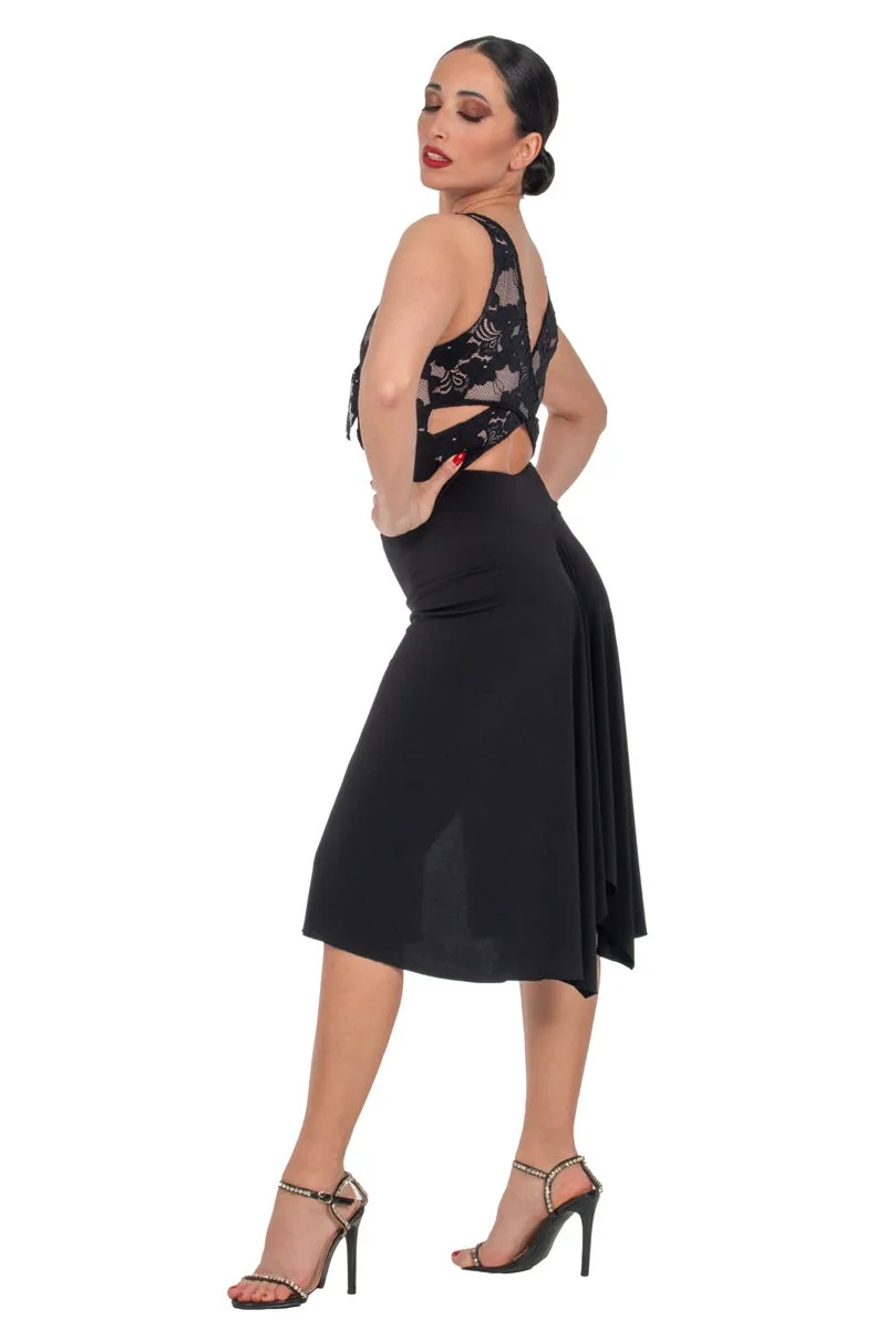 Crisscross Tango Dress with Lace Bust & Back Movement