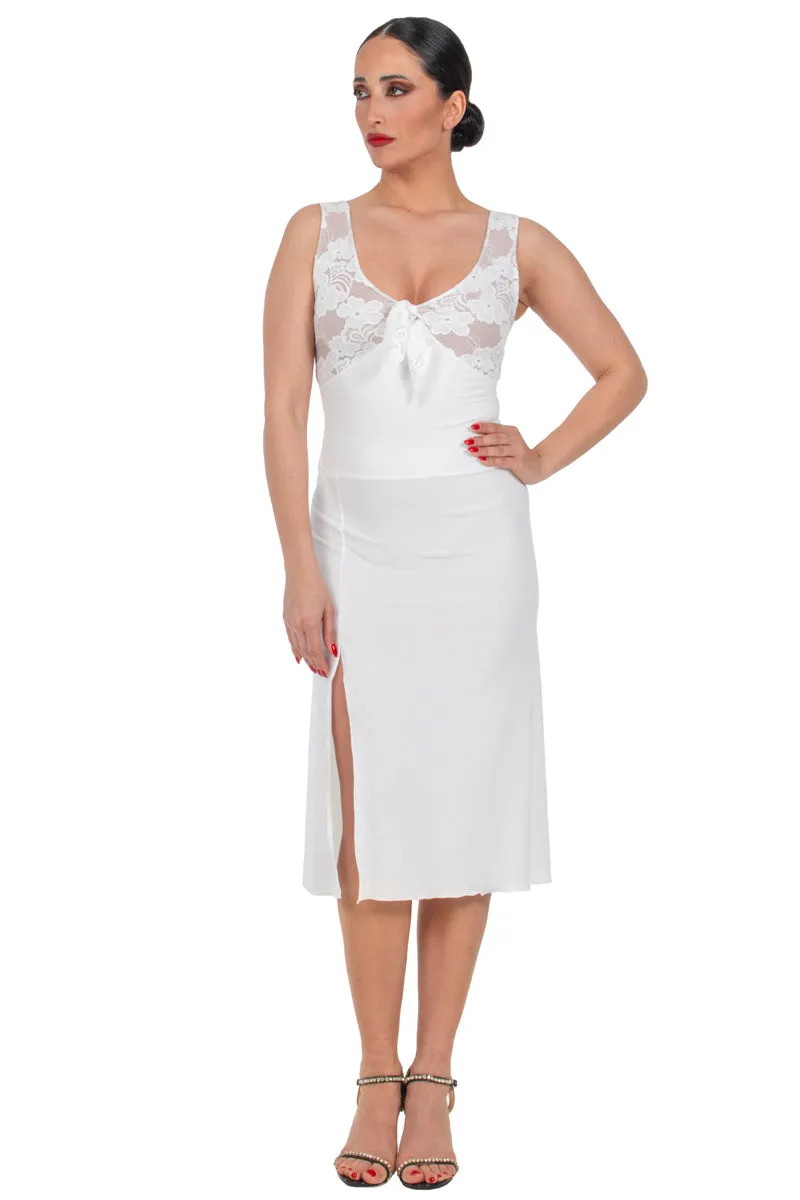 Crisscross Tango Dress with Lace Bust & Back Movement