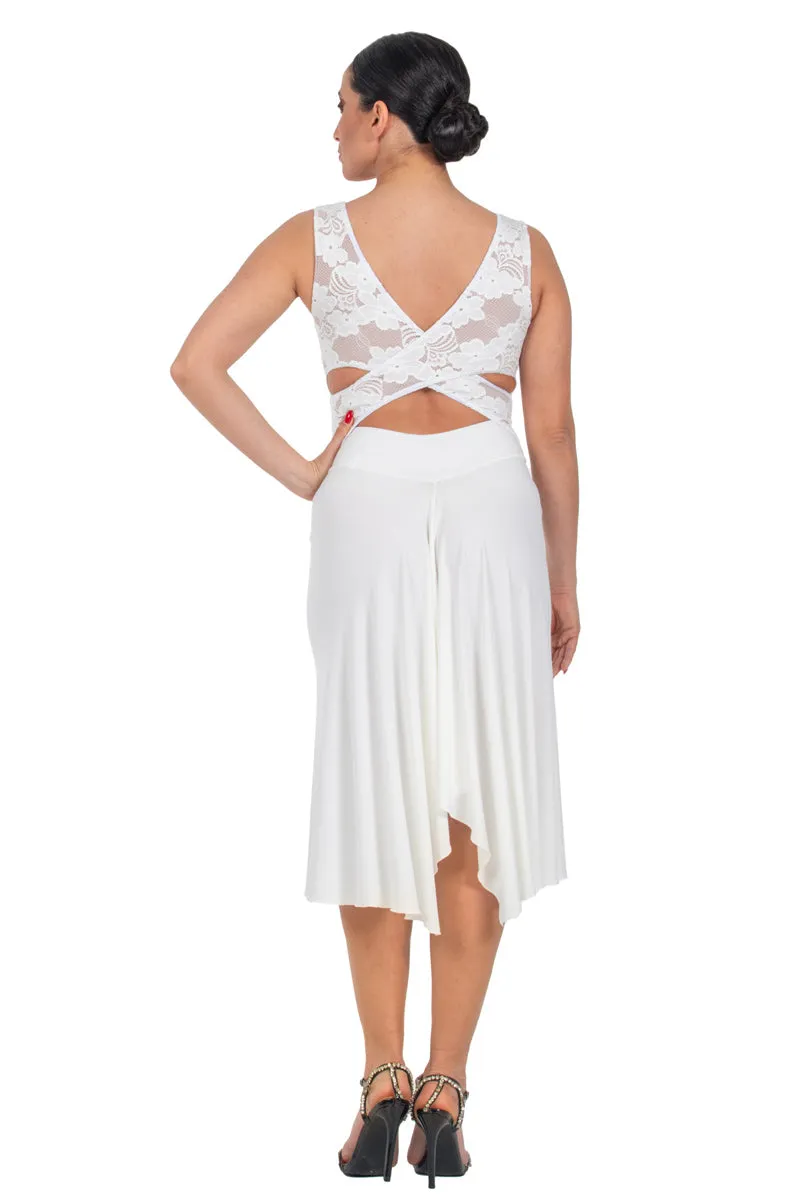 Crisscross Tango Dress with Lace Bust & Back Movement