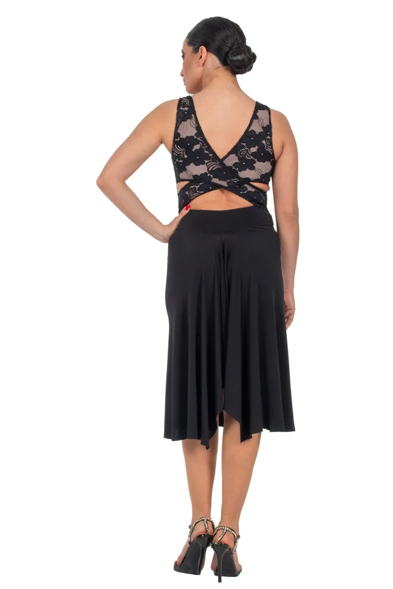 Crisscross Tango Dress with Lace Bust & Back Movement