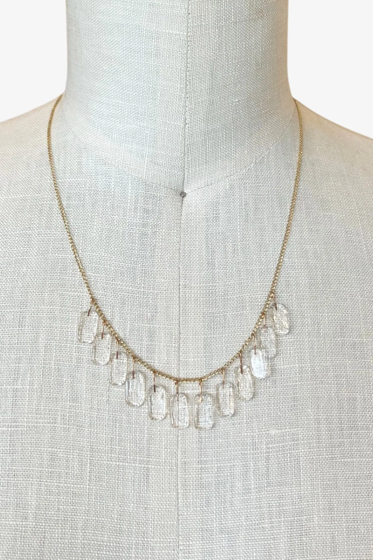 Deco Banding Necklace | Clear