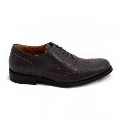 'Derby' Vegan Brogue Shoe by NAE - Brown