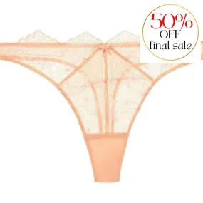 Dita Von Teese Lurex Lace G-String in Vintage Peach D23015