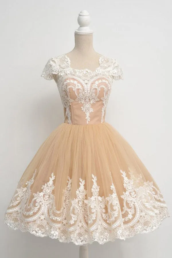 Elegant A Line Classical Princess Ball Gown Short Homecoming Dresses