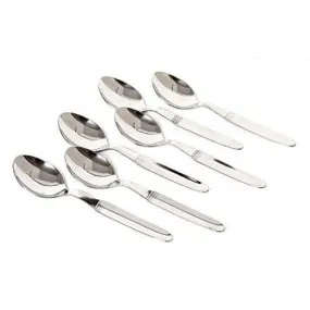 Embassy (Classic by Embassy) Dessert Spoon, Pack of 6, Stainless Steel, 17.8 cm (Nova, 17 Gauge)