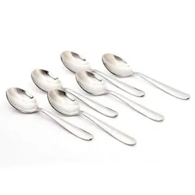 Embassy (Classic by Embassy) Tea Spoon, Pack of 6, Stainless Steel, 12.9 cm (Ajanta, 14 Gauge)