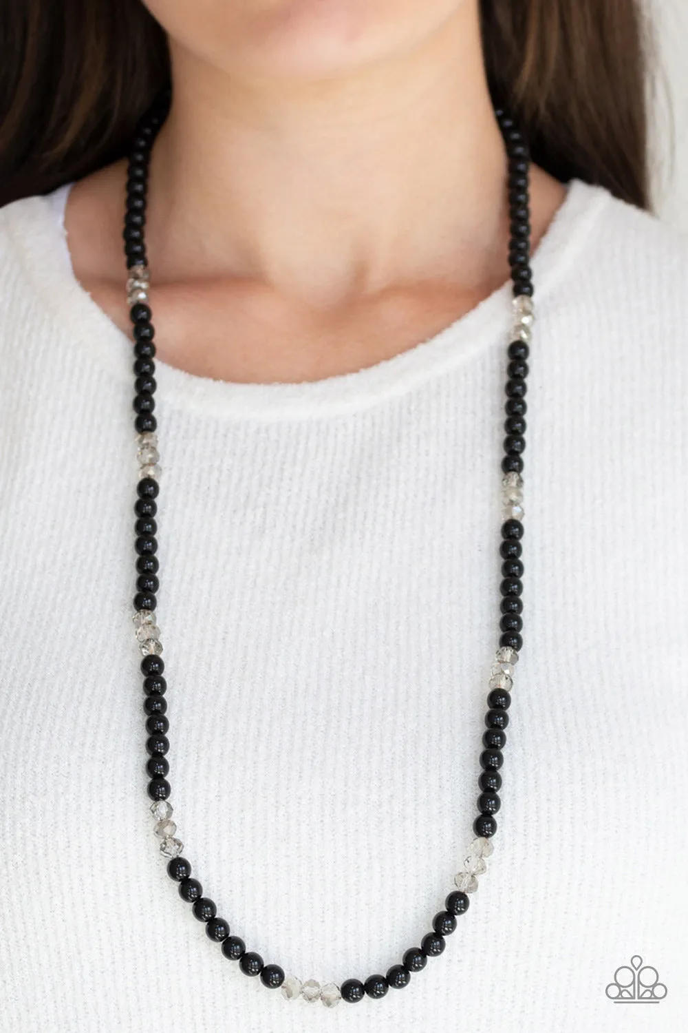 Girls Have More FUNDS Black Necklace Set