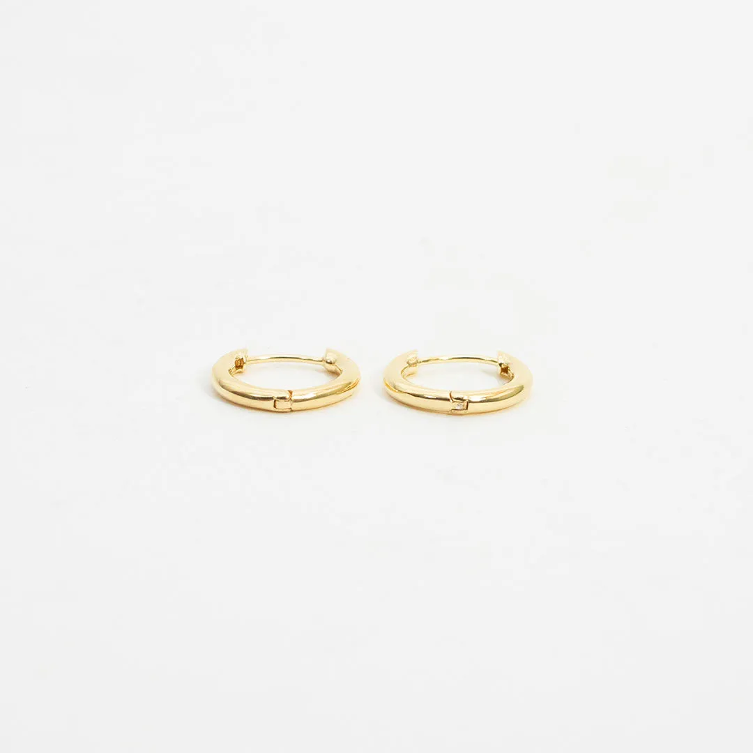 Gold Vermeil Solid Huggie Hoops