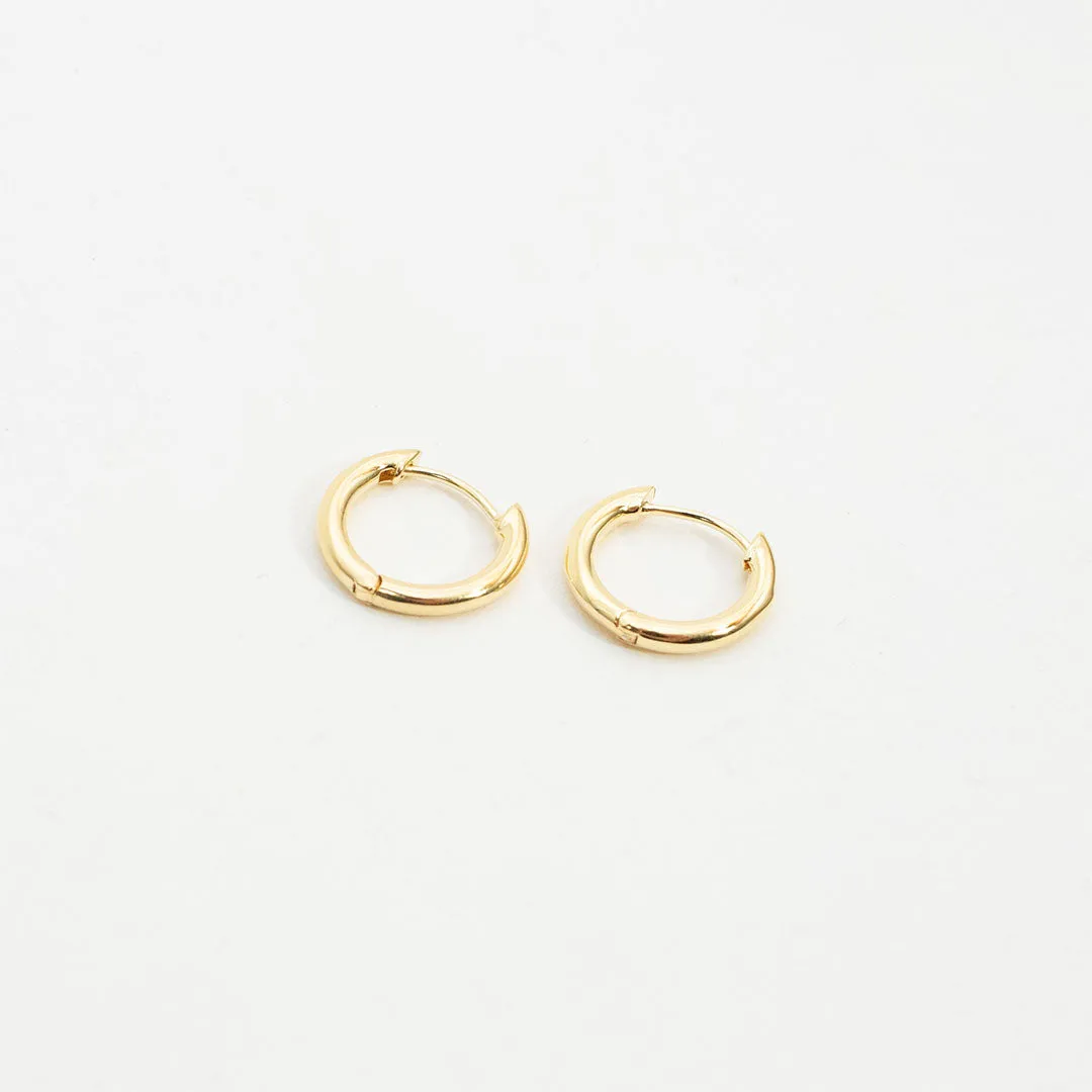 Gold Vermeil Solid Huggie Hoops