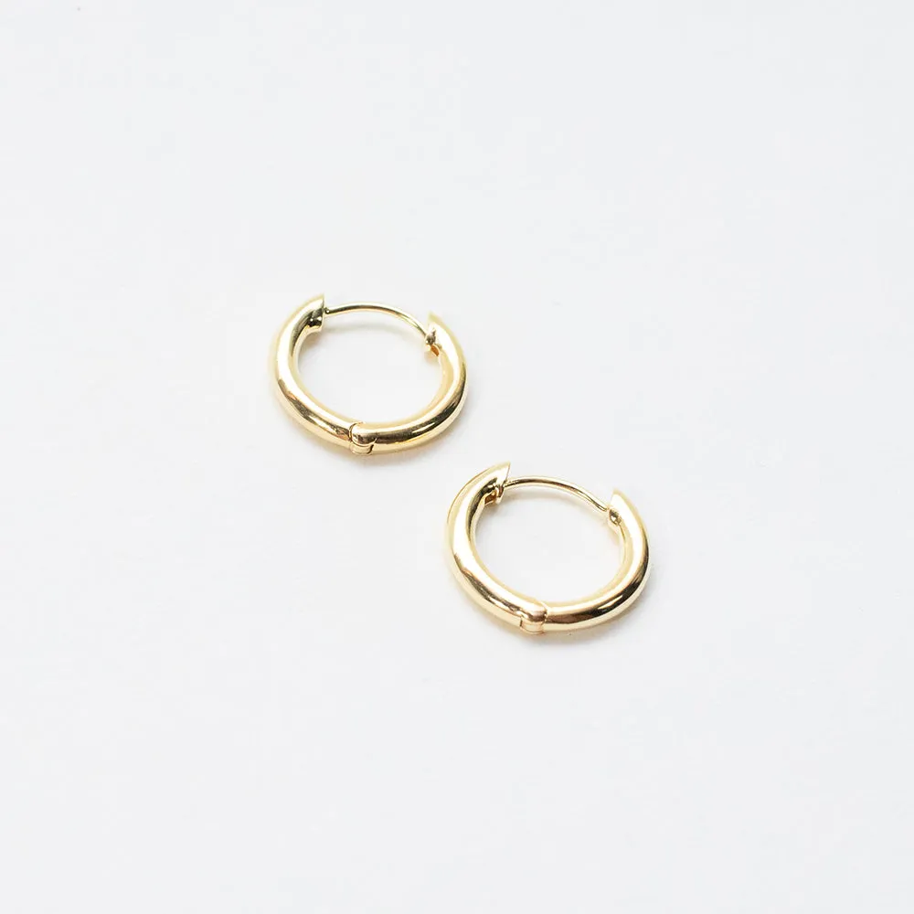 Gold Vermeil Solid Huggie Hoops