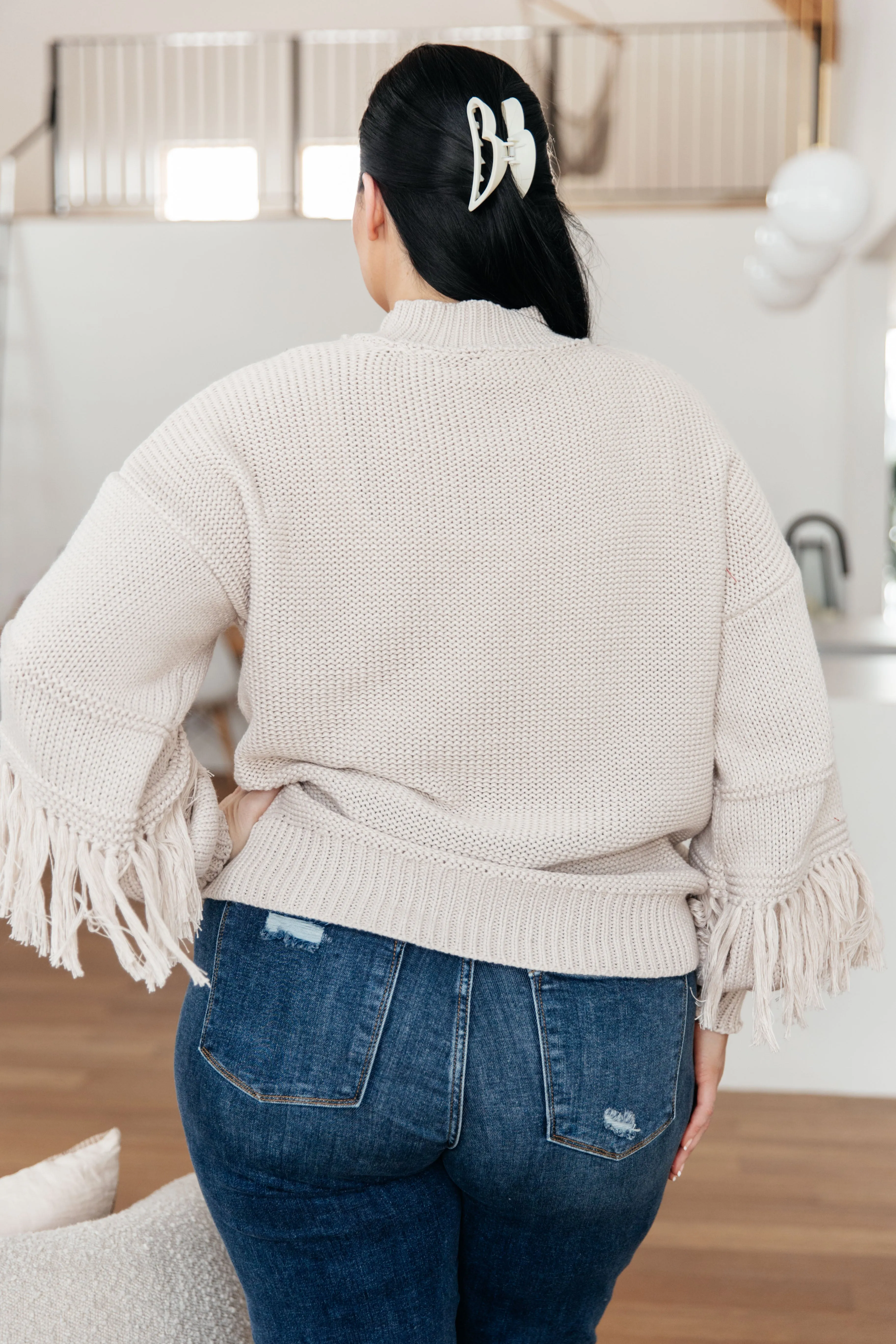 Handle It All Fringe Detail Sweater