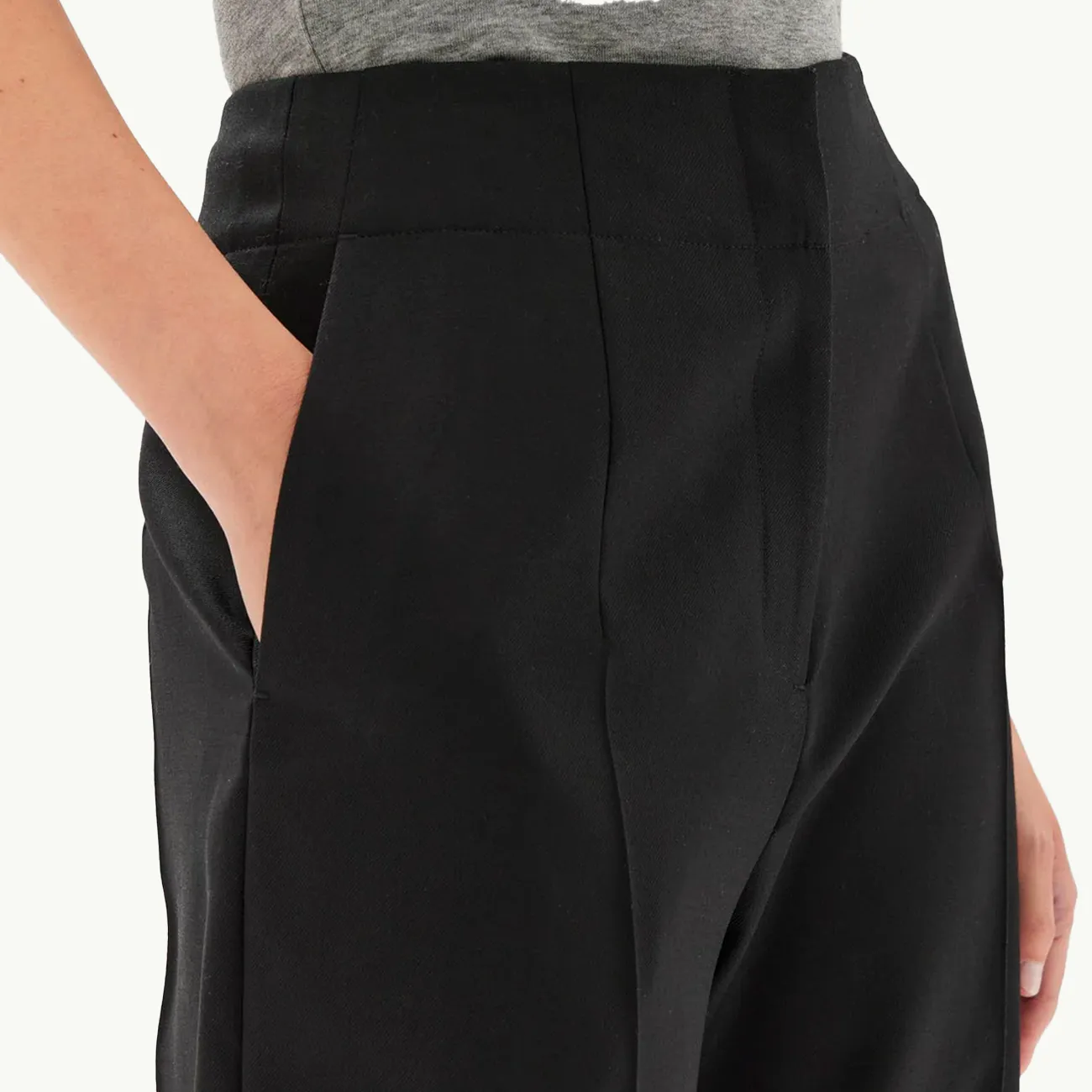 Isadora Wool Trouser - Black