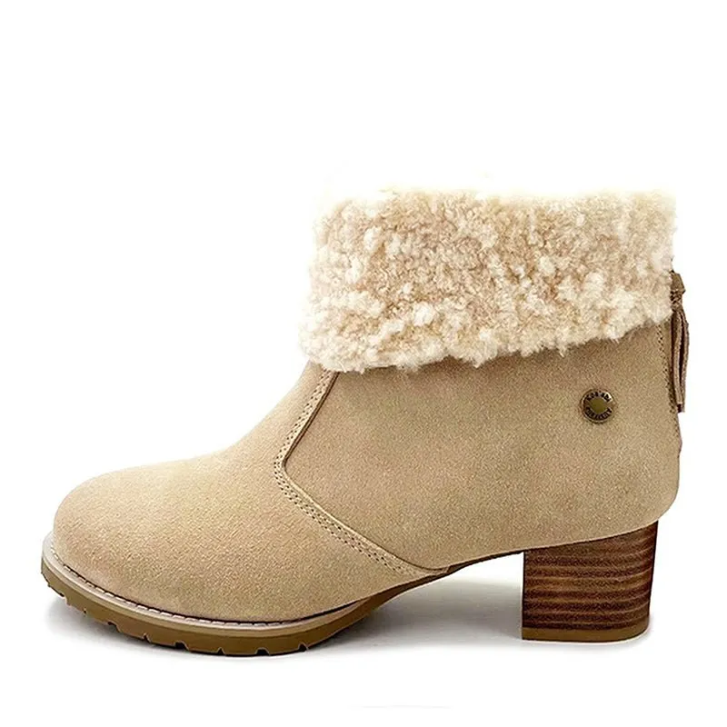 Josephine Curly Wool Sheepskin Boots