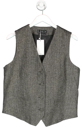 MANGO Grey Check Wool Blend Suit Waistcoat BNWT UK XL