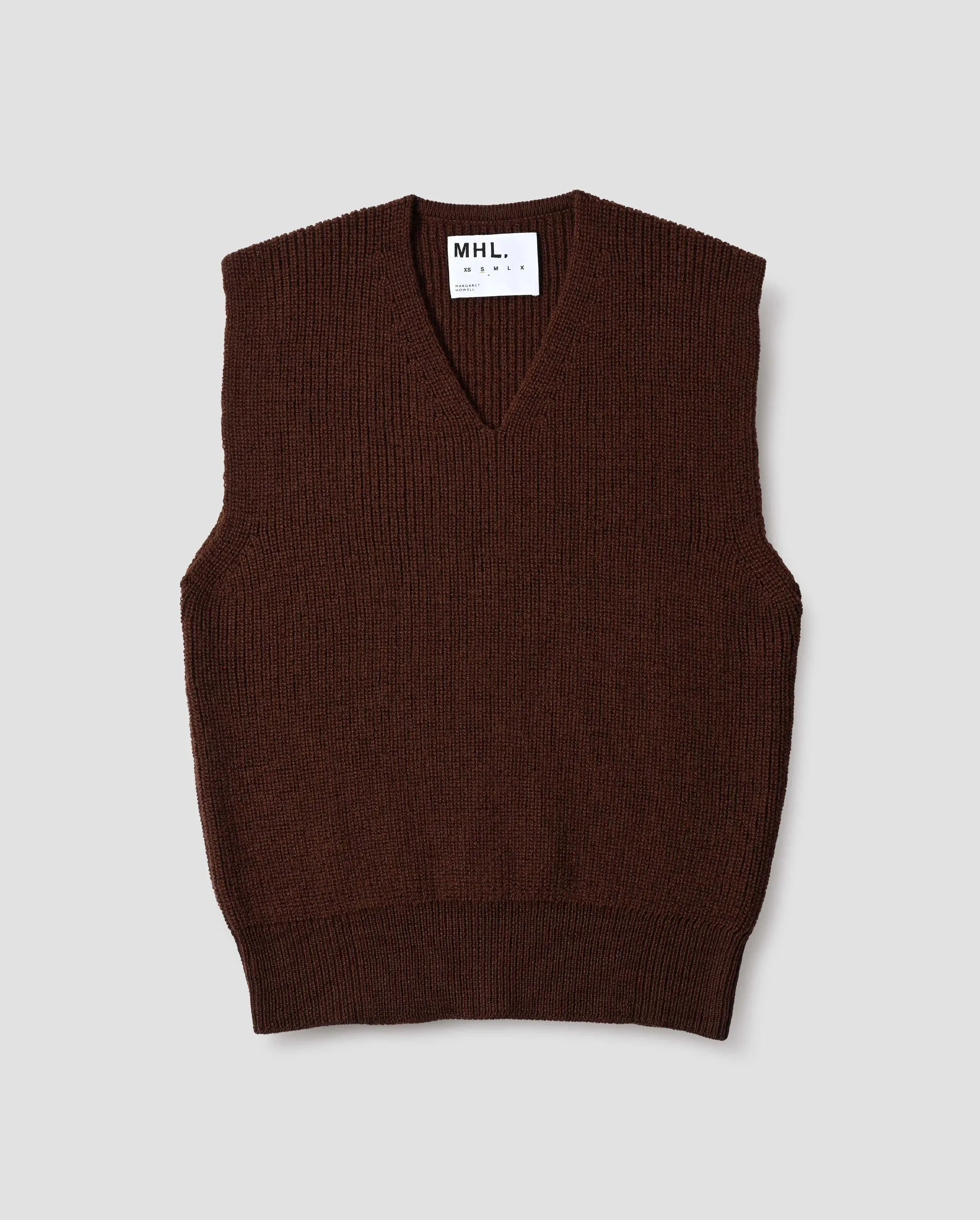 MHL CHUNKY RIBBED SLIPOVER / BROWN