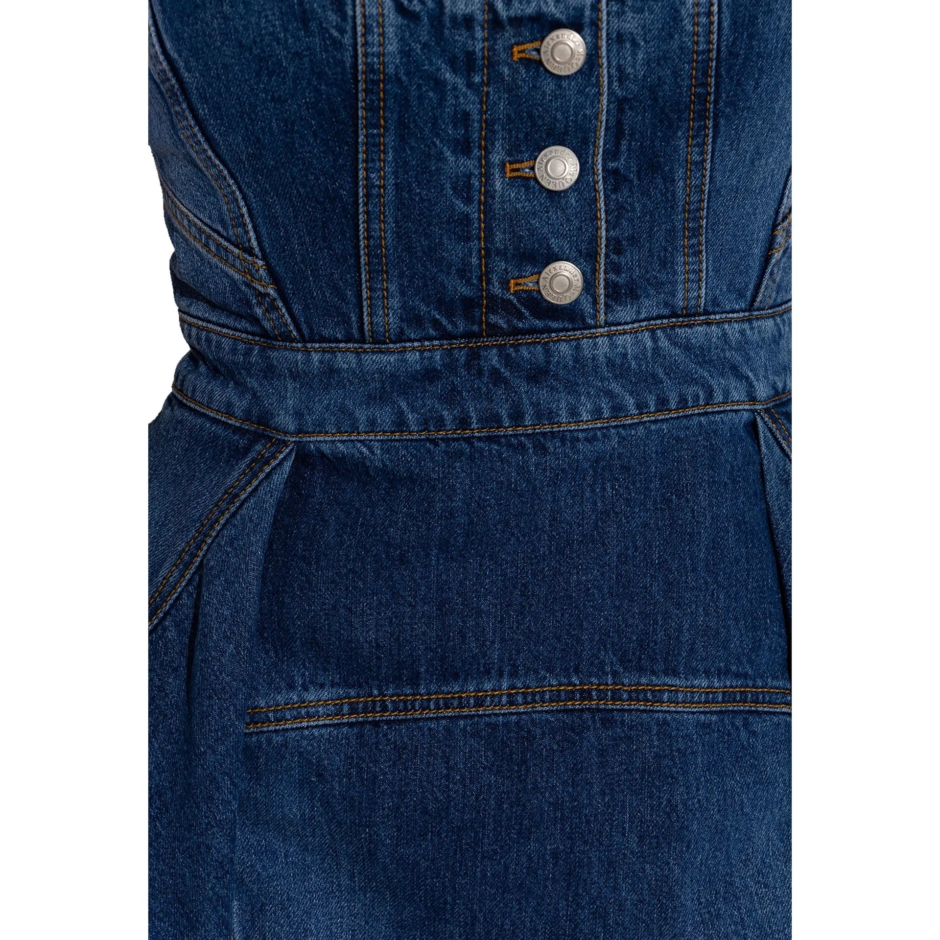 Mini abito in denim di Alexander Mcqueen