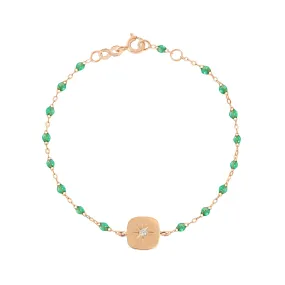 Miss Gigi Mint diamond bracelet, Rose Gold, 6.7"