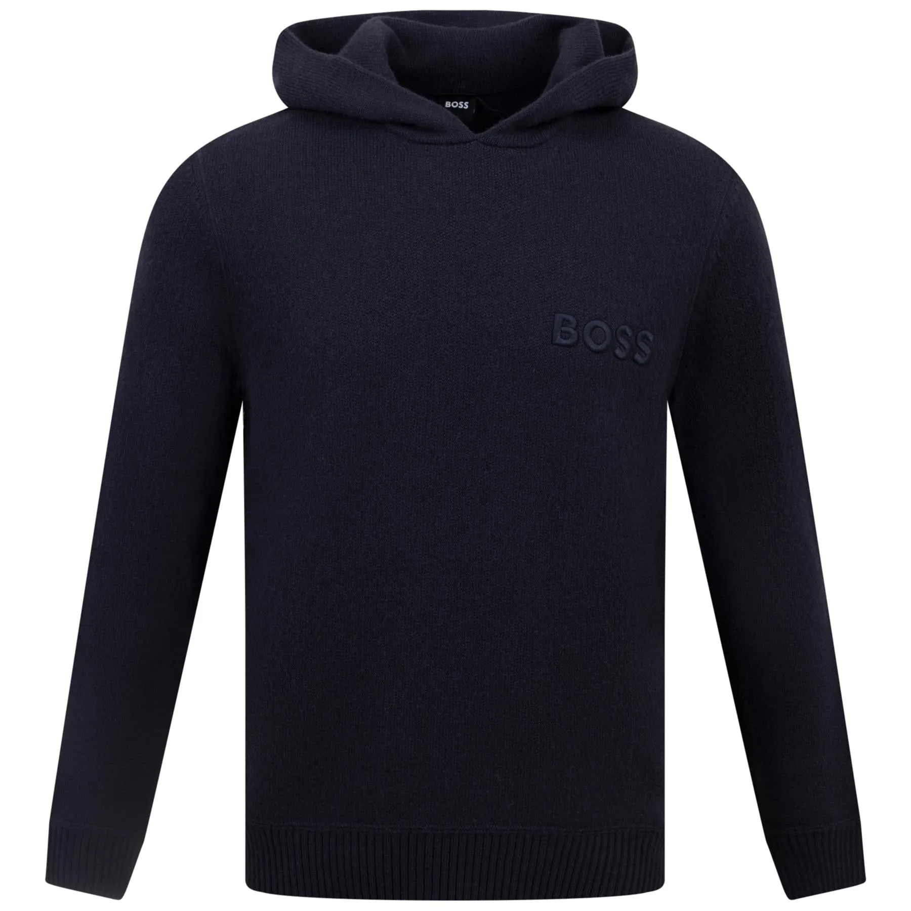 Mistico Knitted Wool Regular Fit Hoodie Dark Blue - W23