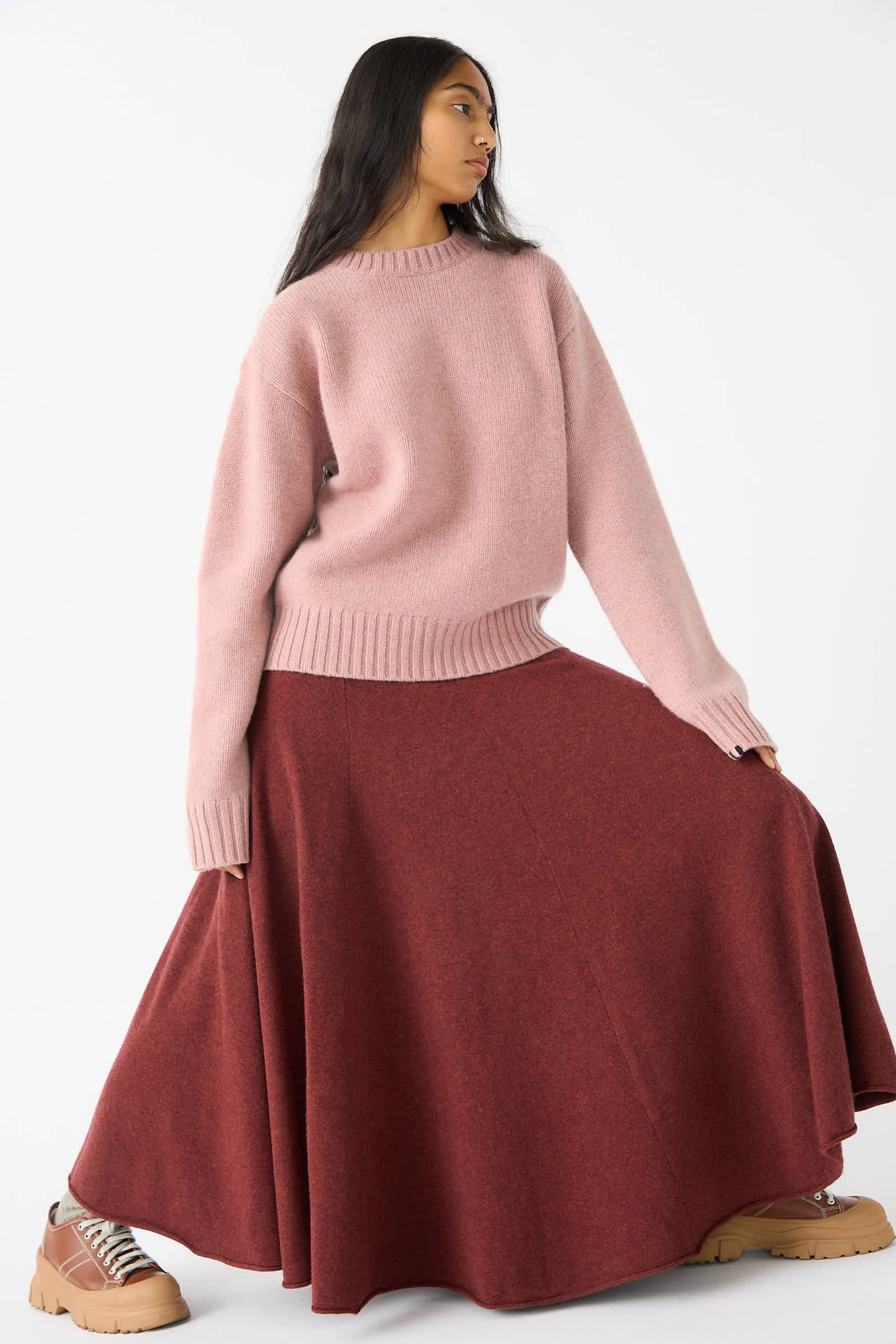 No. 313 Twirl Skirt in Maroon