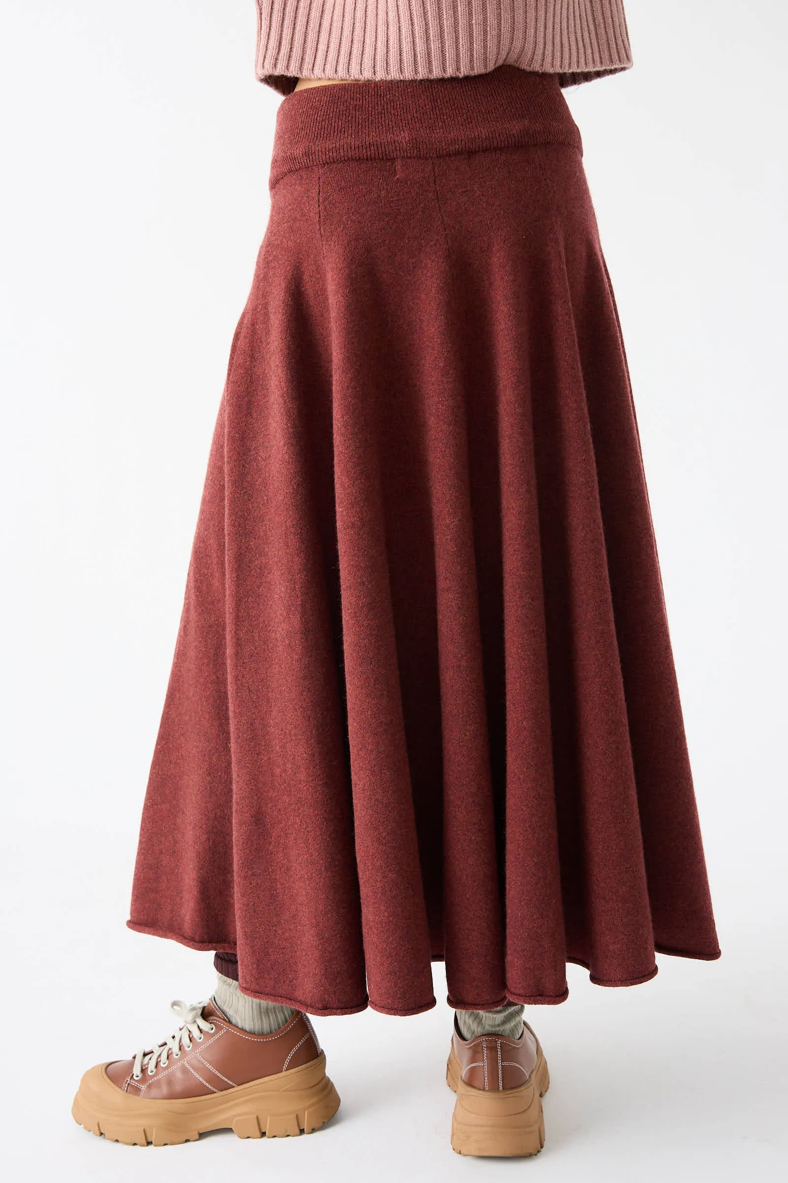 No. 313 Twirl Skirt in Maroon