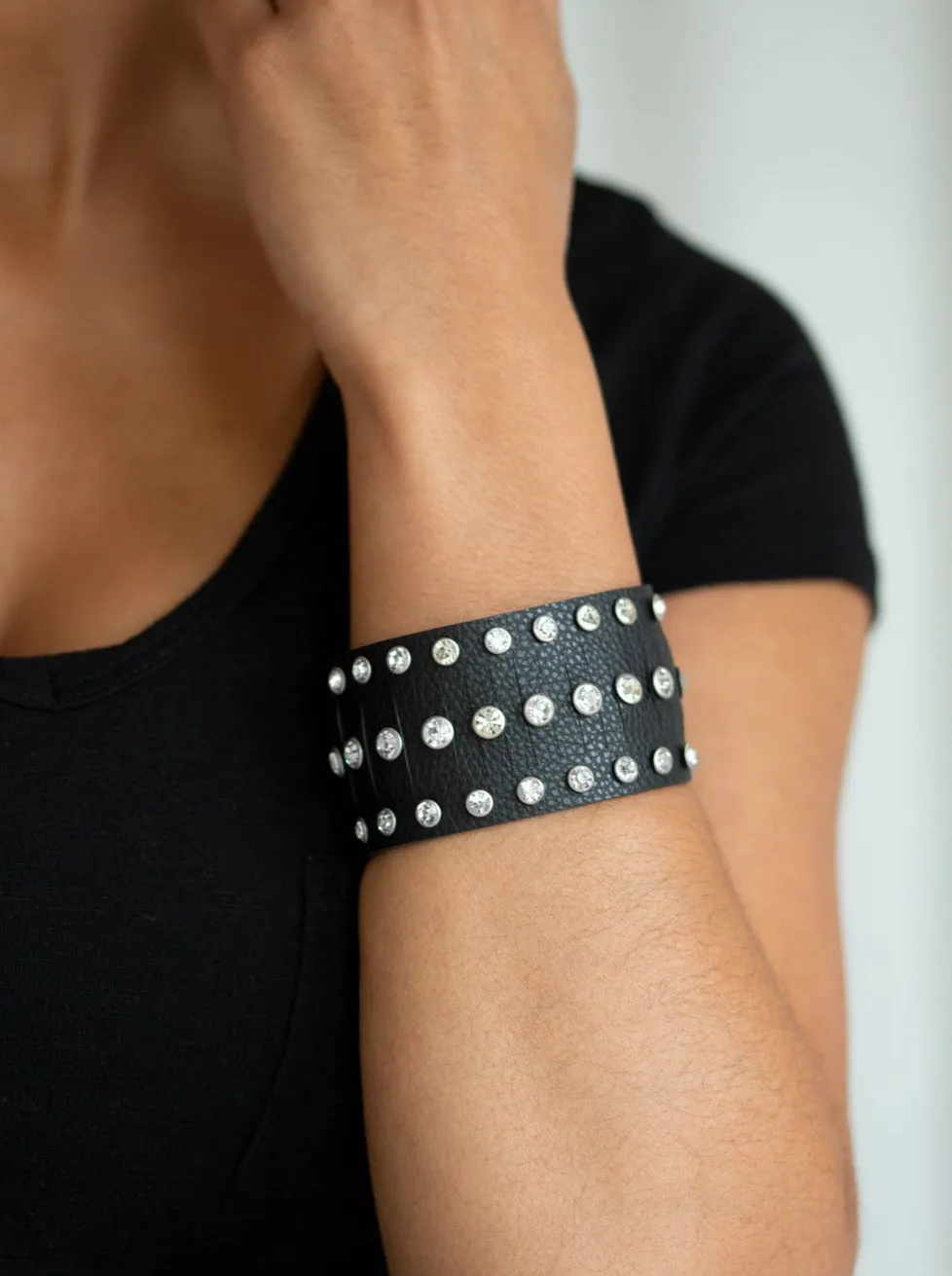 Now Taking The Stage Black Wrap Bracelet