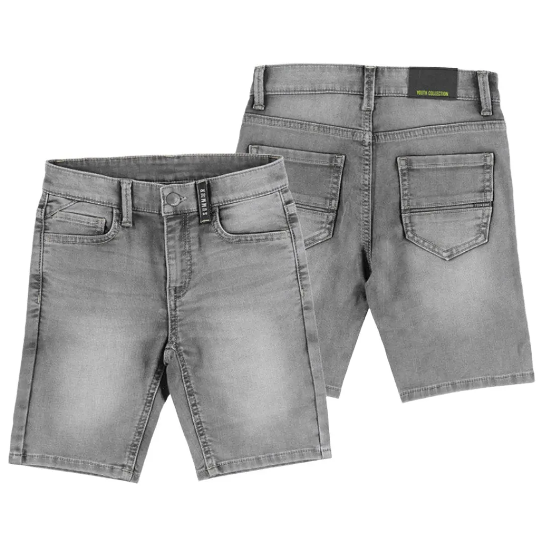 Nukutavake Bermuda Soft Denim Shorts _Grey 6214-70