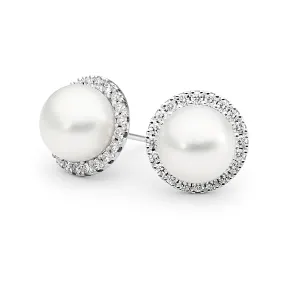 Pearl Halo Earrings