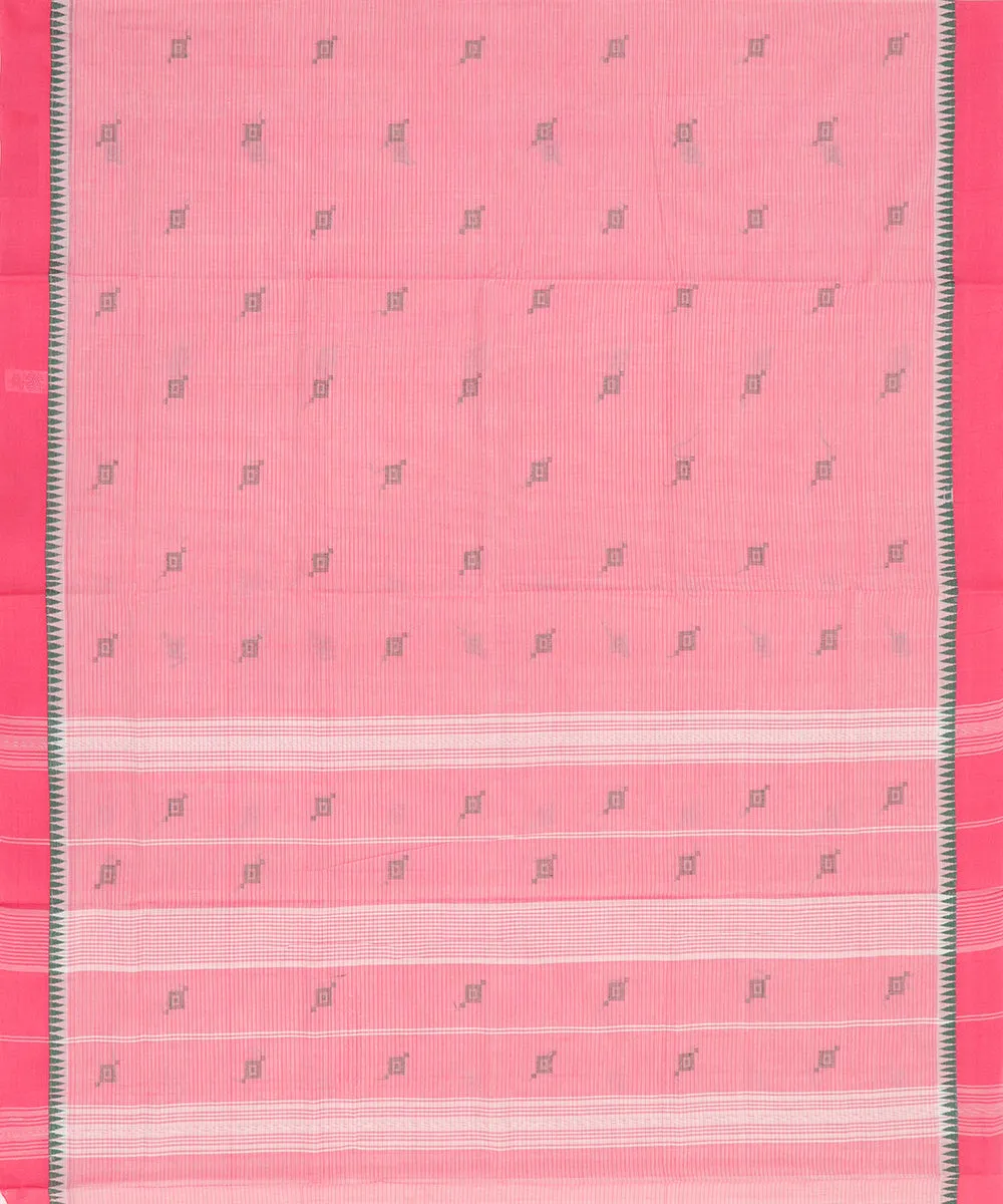 Pink butta handwoven cotton rajahmundry saree