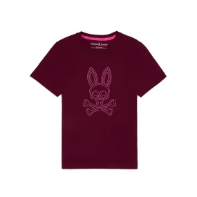 Psycho Bunny Kids Dixon Flocking Graphic Tee - Crimson