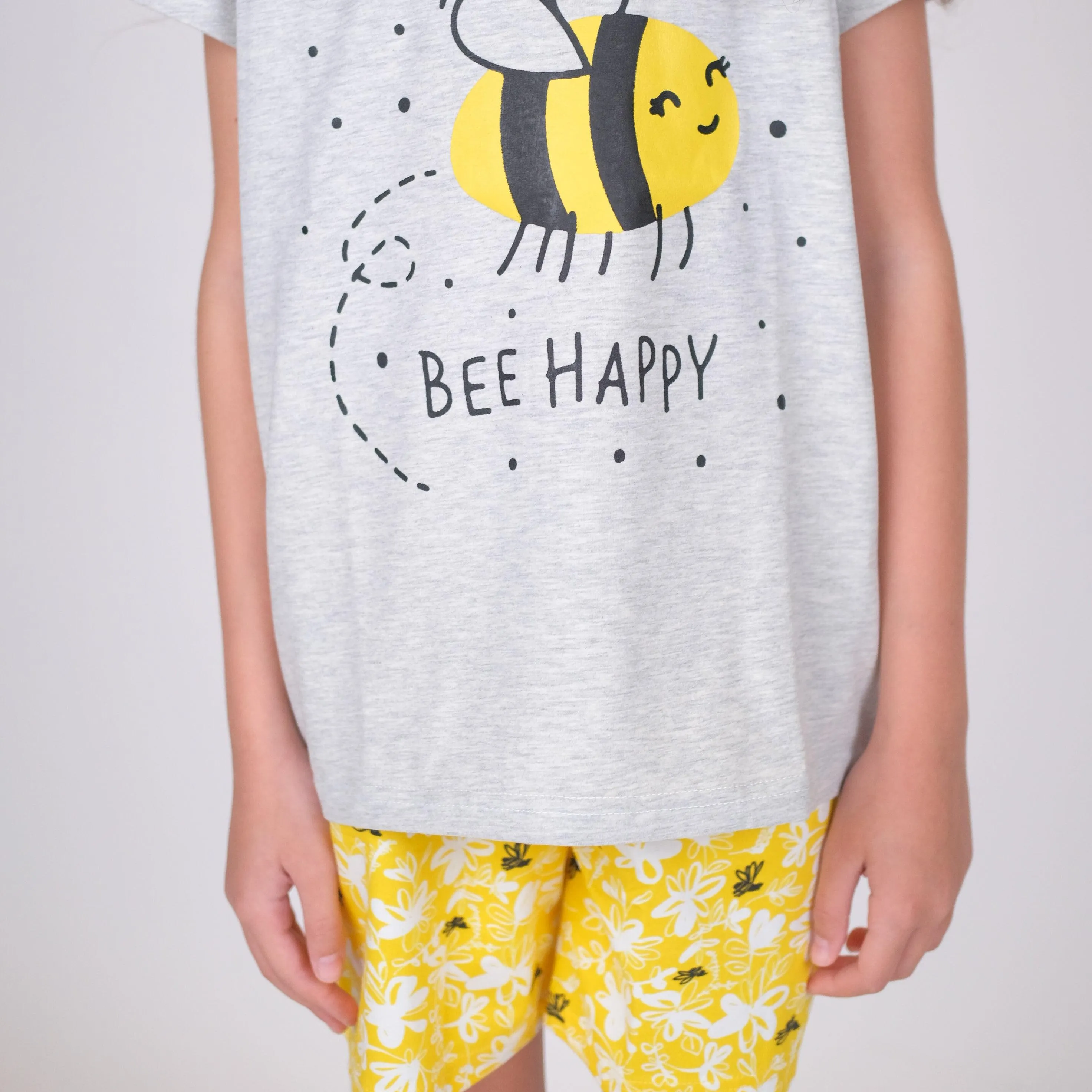 "Bee Happy" Short-Sleeved Pajama