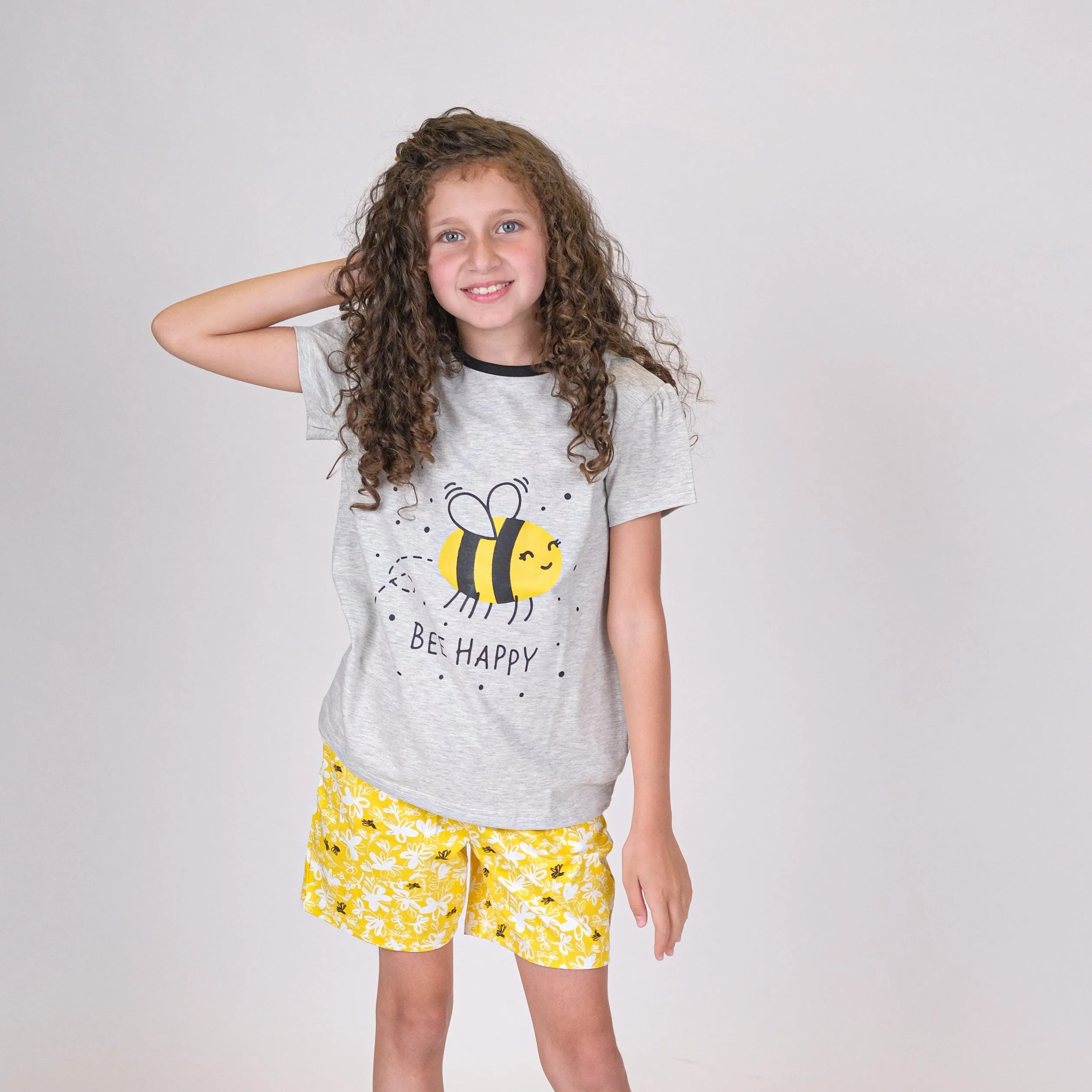 "Bee Happy" Short-Sleeved Pajama