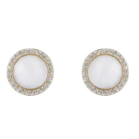 Rula Round Gemstone Stud Earrings