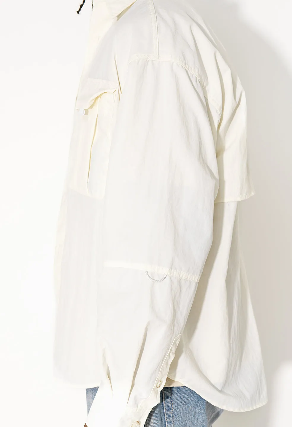 Safari Shirt Jacket / White