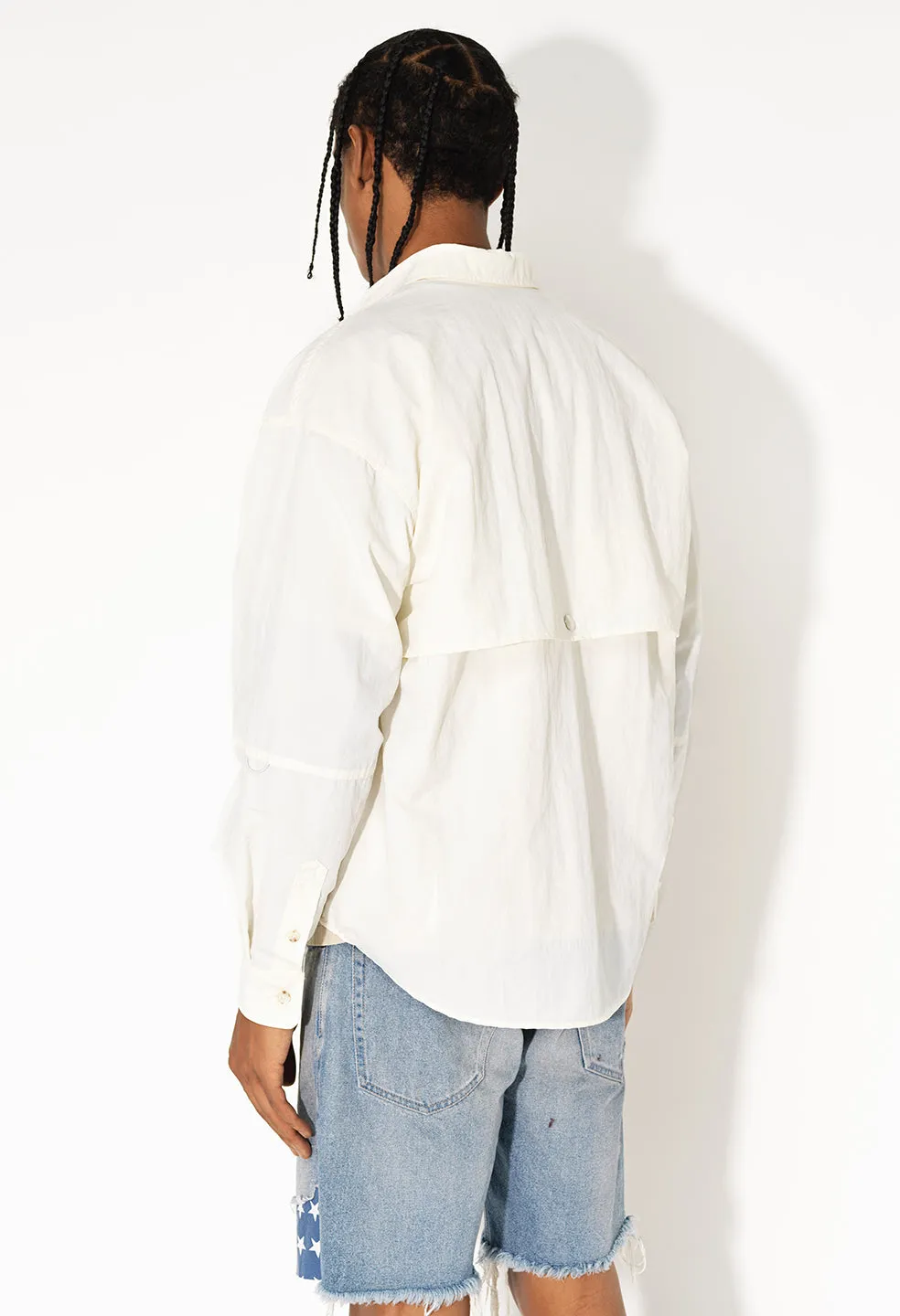 Safari Shirt Jacket / White