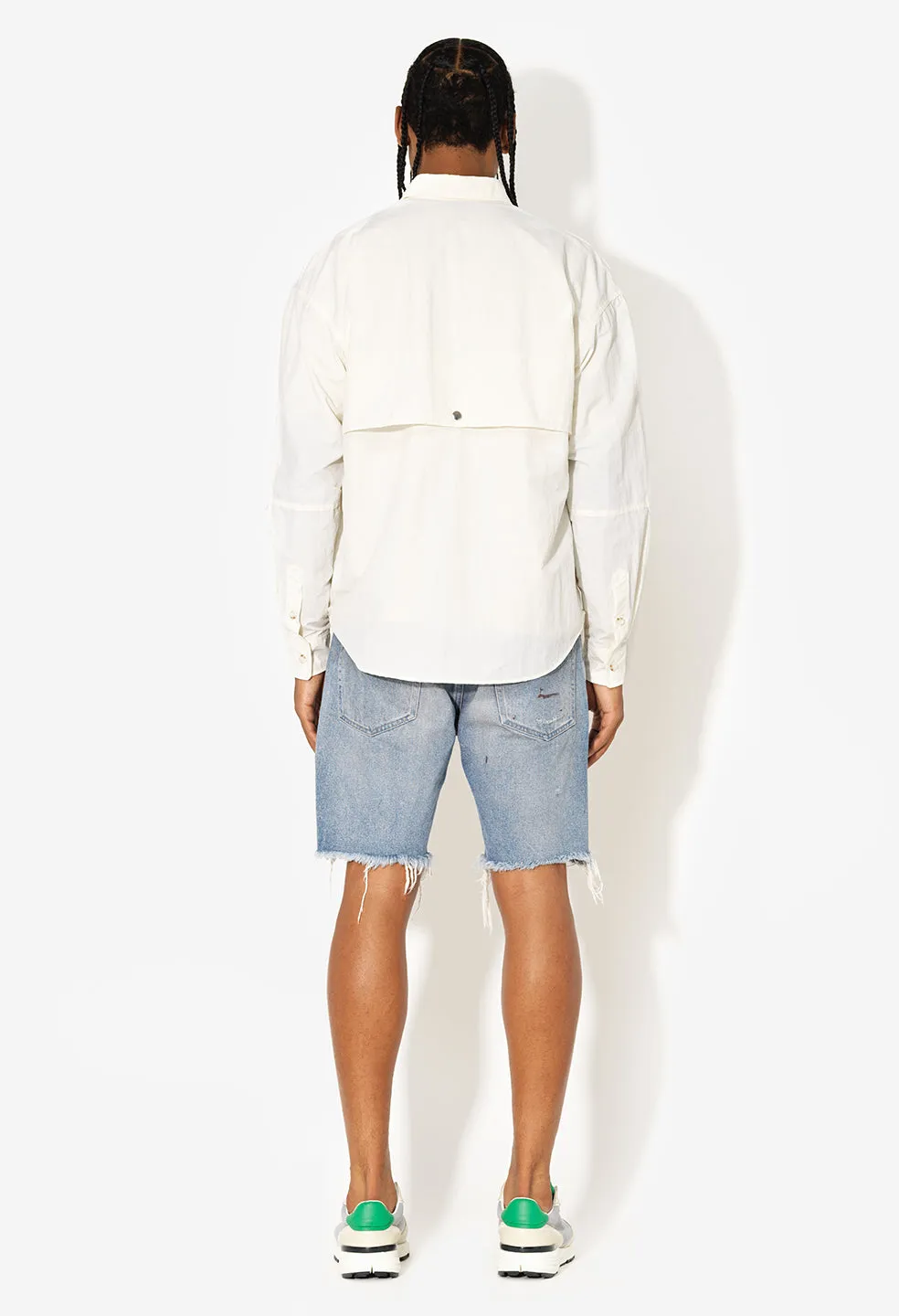 Safari Shirt Jacket / White