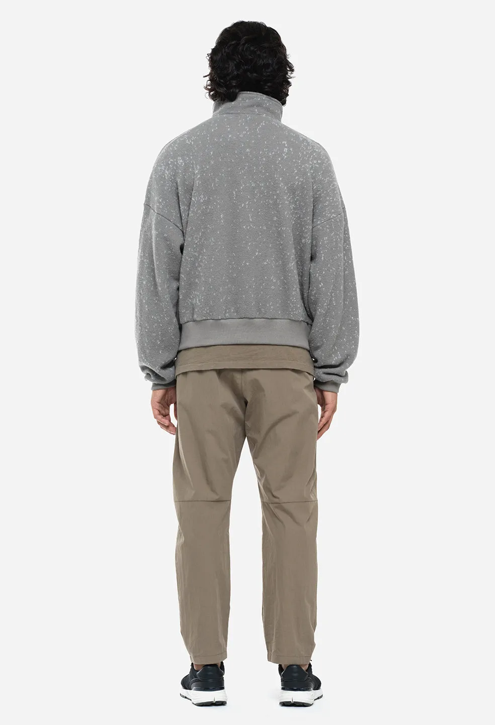 Spec Wool Zip Pullover / Moss Grey