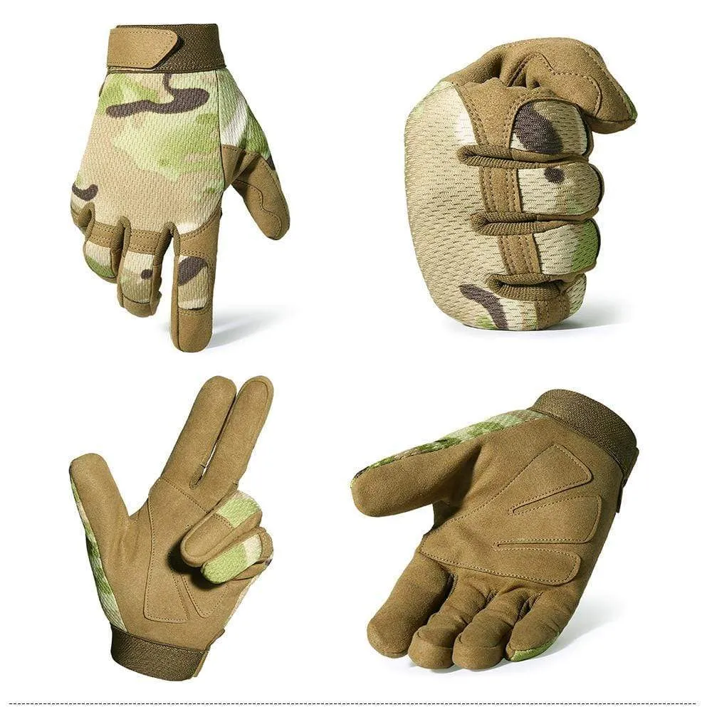 Tactical Gloves Antiskid Army Military Bicycle Airsoft Motorcycle Shoot Paintball Work Gear Camo Full Finger Men Women