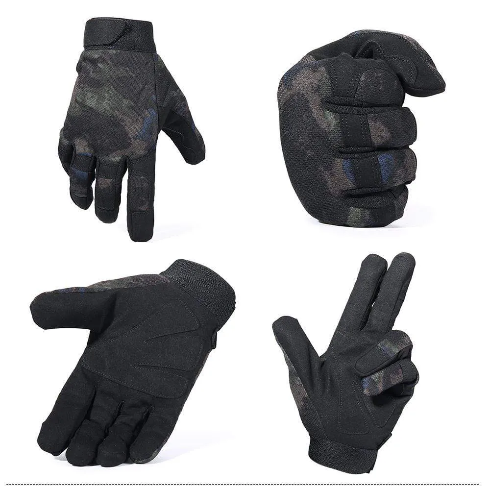 Tactical Gloves Antiskid Army Military Bicycle Airsoft Motorcycle Shoot Paintball Work Gear Camo Full Finger Men Women