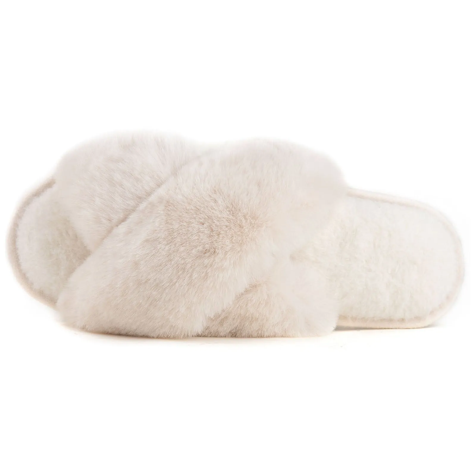 Women's Adeline Cross-Band Faux Fur Slipper