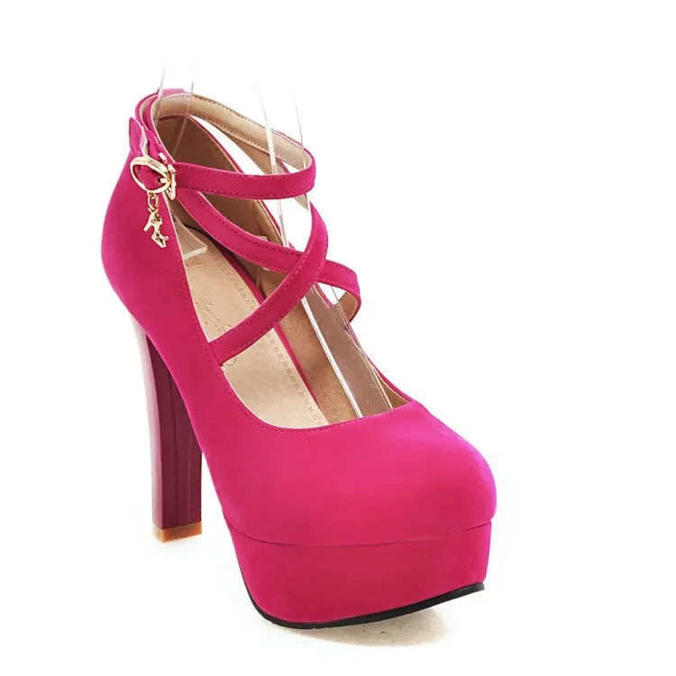 Women's High Heels Chunky Heel Platform Pumps