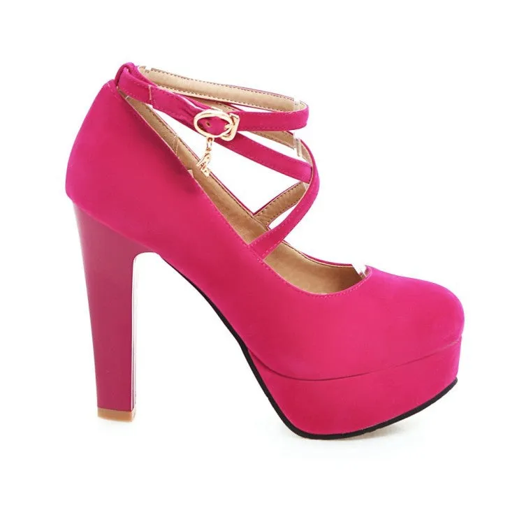 Women's High Heels Chunky Heel Platform Pumps