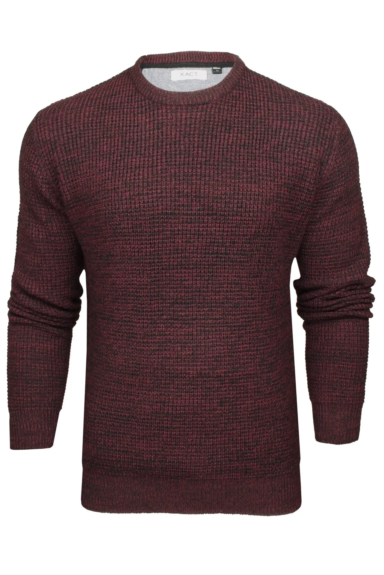 Xact Men's Twist Waffle Knit Crew Neck Jumper